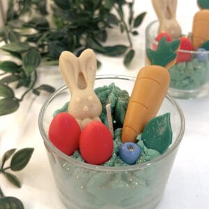 Πασχαλινά κεριά σε ποτήρι<span> - </span>ΠΡΑΣΙΟ ΚΕΡΙ ΜΕ ΚΟΥΝΕΛΙ & ΚΑΡΟΤΟ