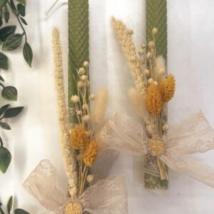 Λαμπάδες με αποξηραμένα ανθη